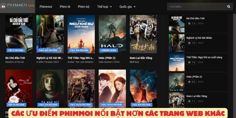 Các ưu điểm phimmoi nổi bật hơn các trang web khác