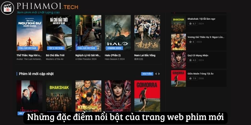 Những đặc điểm nổi bật của trang web phim mới